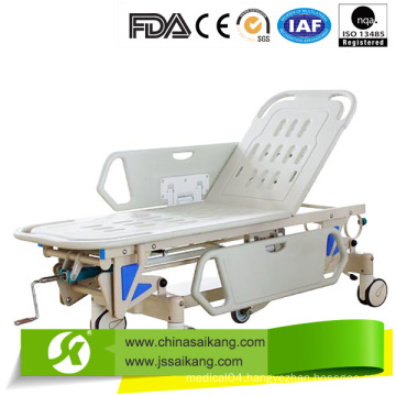 Simple Stainless Steel Patient Trolley (CE/FDA/ISO)
